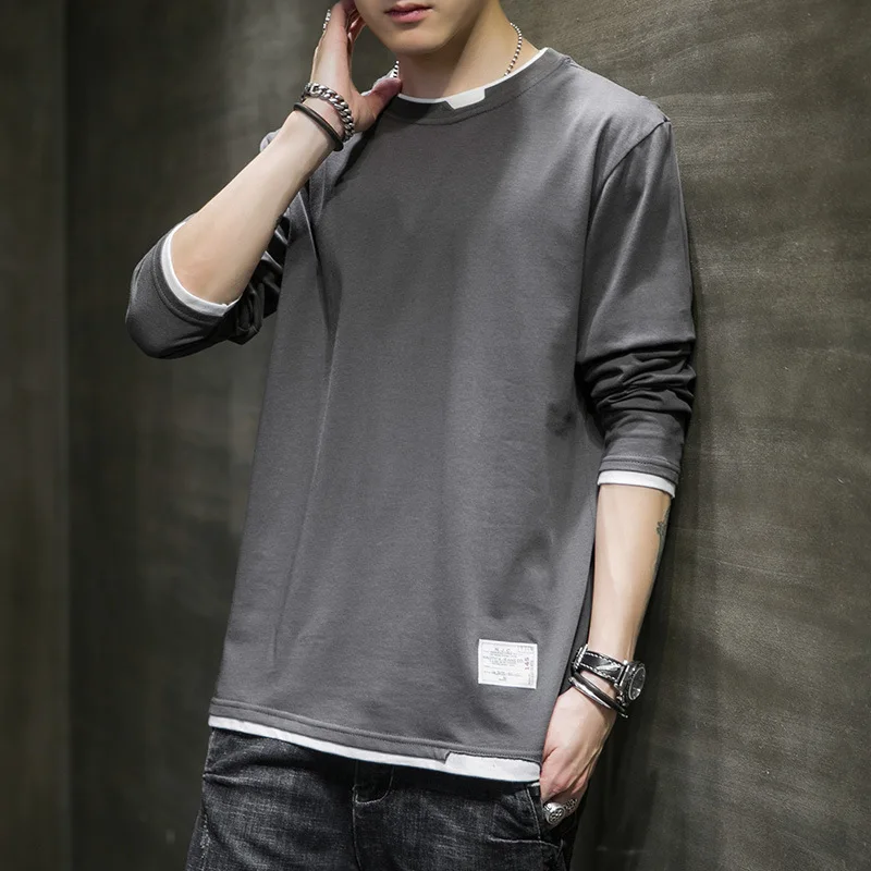 Long Sleeve Cotton T-Shirt round Neck Sweatshirt for Men Youthful Autumn Clothing Comfortable Base Shirt Customizable DIY
Long Sleeve Cotton T-Shirt round Neck Sweatshirt for Men Youthful Autumn Clothing Comfortable Base Shirt Customizable DIY