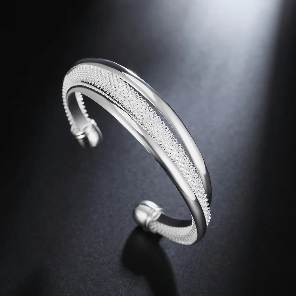 Charm 925 Sterling Silver Bracelets for Women Fine Bangle Fashion Wedding Party Christmas Gifts Girl Student Jewelry
Charm 925 Sterling Silver Bracelets for Women Fine Bangle Fashion Wedding Party Christmas Gifts Girl Student Jewelry