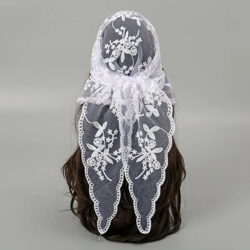 Women's Floral Lace Triangle Hair Scarf, Vintage Wedding Veil Headscarf for Bridal Party Hair Accessories
Women's Floral Lace Triangle Hair Scarf, Vintage Wedding Veil Headscarf for Bridal Party Hair Accessories