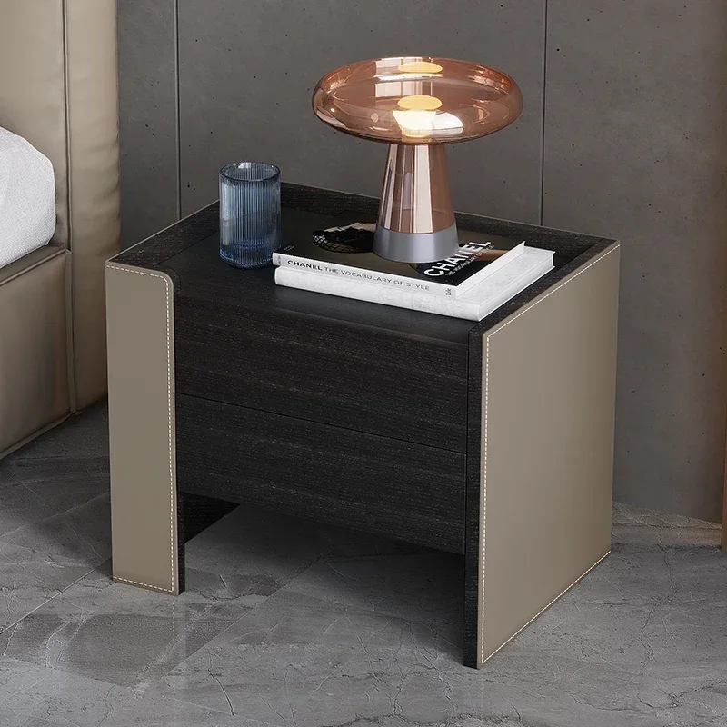 Bedside table high-end smoked wood storage cabinet light luxury modern minimalist saddle leather bedside table family bedroom
Bedside table high-end smoked wood storage cabinet light luxury modern minimalist saddle leather bedside table family bedroom