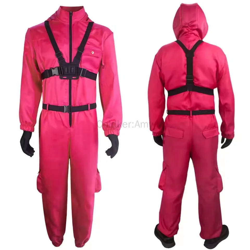 Halloween Cosplay Outfit TV Game Adult Kids Pink Red Jumpsuit Costume Set with Gloves Suspenders Role Play Party Wear for Boys
Halloween Cosplay Outfit TV Game Adult Kids Pink Red Jumpsuit Costume Set with Gloves Suspenders Role Play Party Wear for Boys