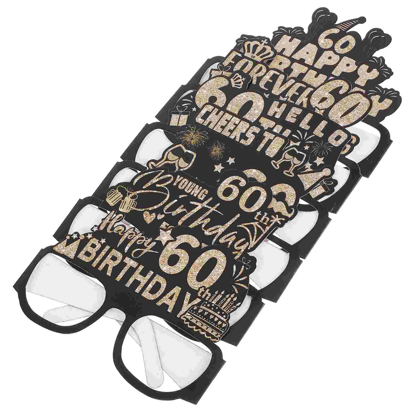 12 Pcs Round Birthday Party Glasses Child Ornaments 60th Eyeglass Paper Sunglasses Bulk
12 Pcs Round Birthday Party Glasses Child Ornaments 60th Eyeglass Paper Sunglasses Bulk