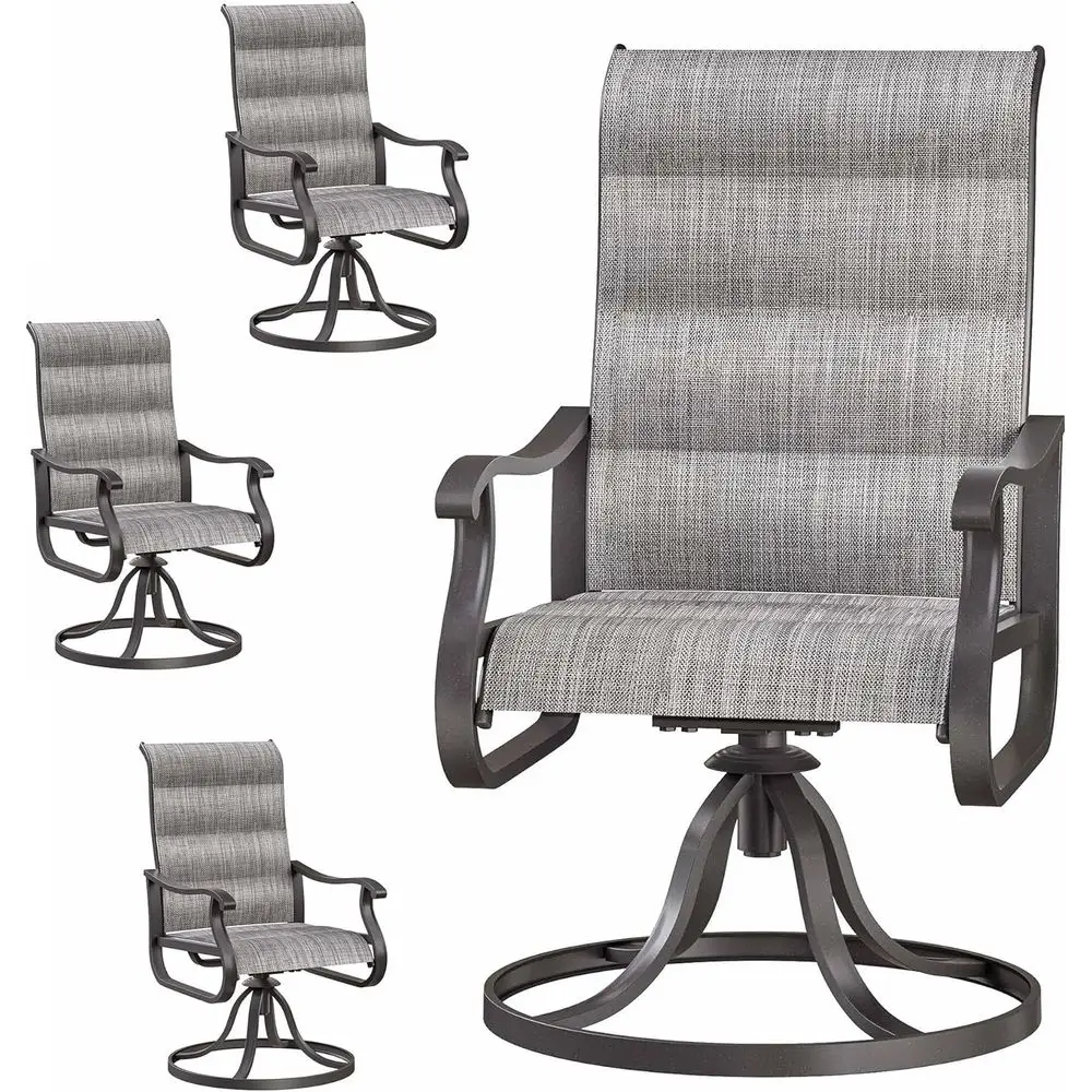 Patio Swivel Chairs Set o 4, Outdoor Dining Chairs with High Back, All-Weather Swivel Rocker Chair or Lawn, Porch or Garden (Pad
Patio Swivel Chairs Set o 4, Outdoor Dining Chairs with High Back, All-Weather Swivel Rocker Chair or Lawn, Porch or Garden (Pad