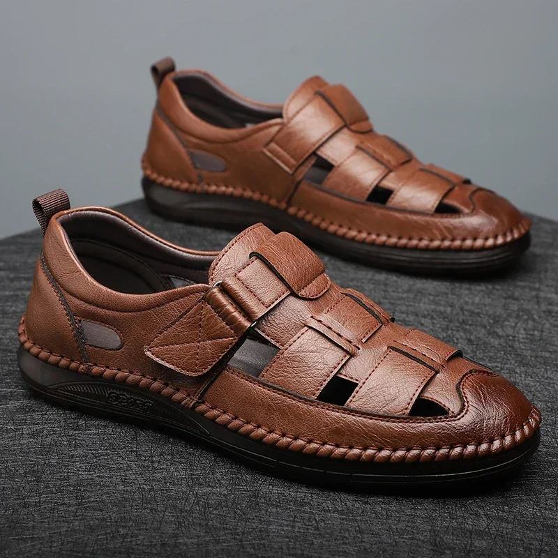 New Comfortable Men Casual Wrap Toes Sandals Soft-Soled Shoes Moccasins Hollow Out Loafers Simple Leather Outdoor Shoes W717
New Comfortable Men Casual Wrap Toes Sandals Soft-Soled Shoes Moccasins Hollow Out Loafers Simple Leather Outdoor Shoes W717