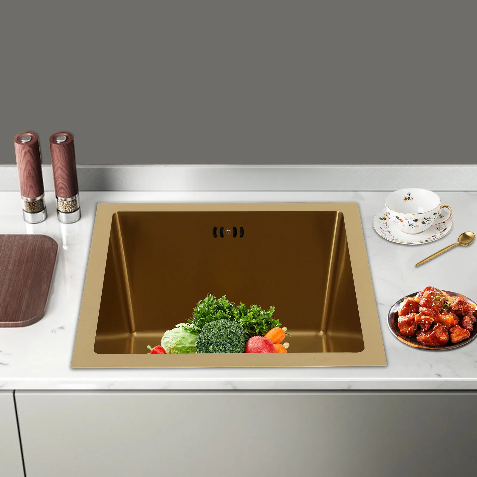 Kitchen Sink, 38x38cm Stainless Steel Sink, 304 Single Bowl Undermount Sink, Commercial Grade Kitchen Basin for Home Kitchen
Kitchen Sink, 38x38cm Stainless Steel Sink, 304 Single Bowl Undermount Sink, Commercial Grade Kitchen Basin for Home Kitchen