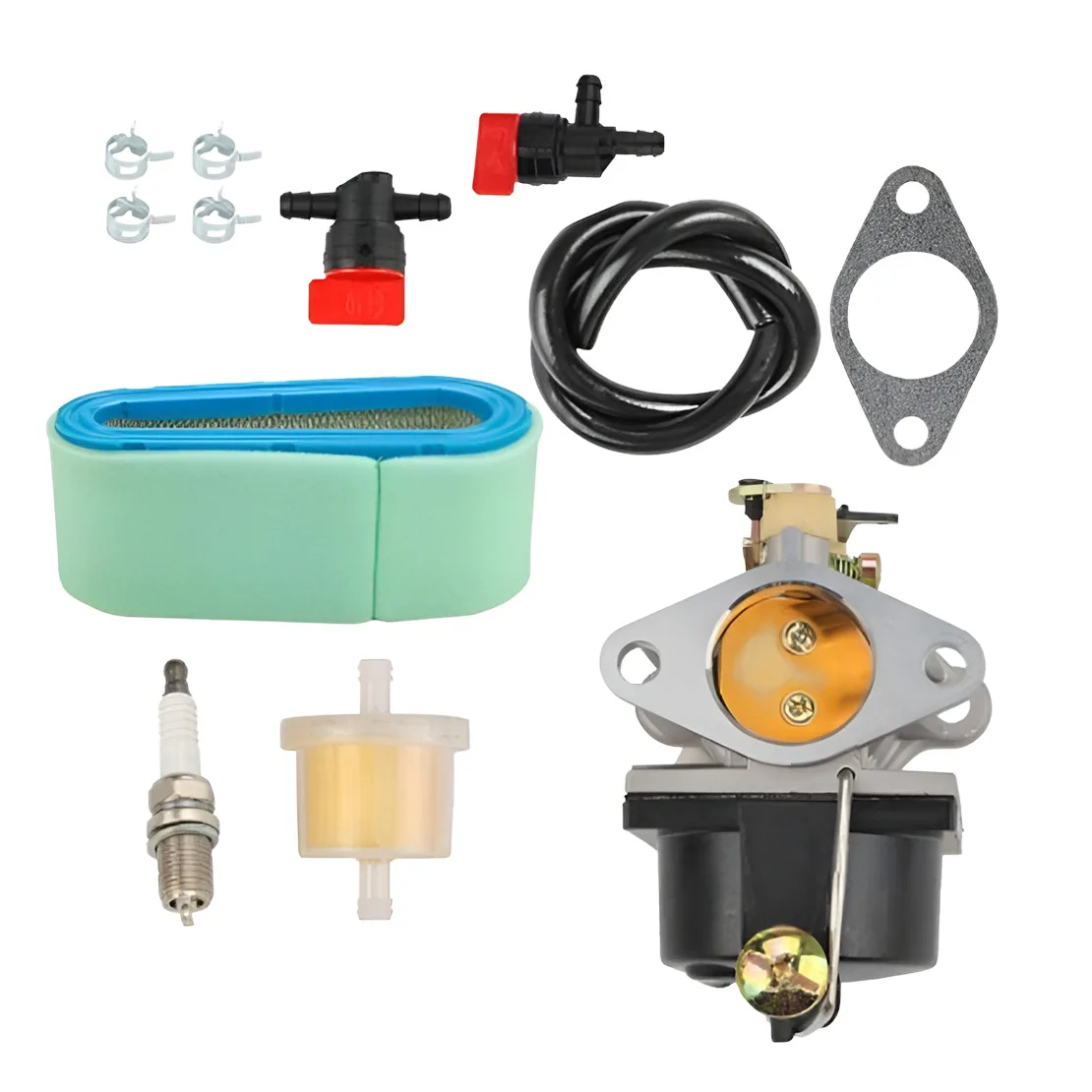 Tractor Carburetor Carb Air Oil Filter Gasket Hose Valve Clamp Spark Plug Kit Fit For Tecumseh OHV125 OHV130 OVH135 OHV110
Tractor Carburetor Carb Air Oil Filter Gasket Hose Valve Clamp Spark Plug Kit Fit For Tecumseh OHV125 OHV130 OVH135 OHV110