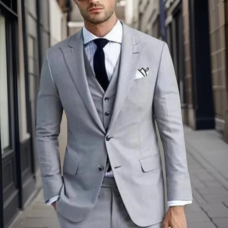 Slim Fit Business Men Suits For Wedding Slim Fit Groom Tuxedo 3 Pcs Custom Male Fashion Costume (Jacket + Vest + Pants) 2024
Slim Fit Business Men Suits For Wedding Slim Fit Groom Tuxedo 3 Pcs Custom Male Fashion Costume (Jacket + Vest + Pants) 2024