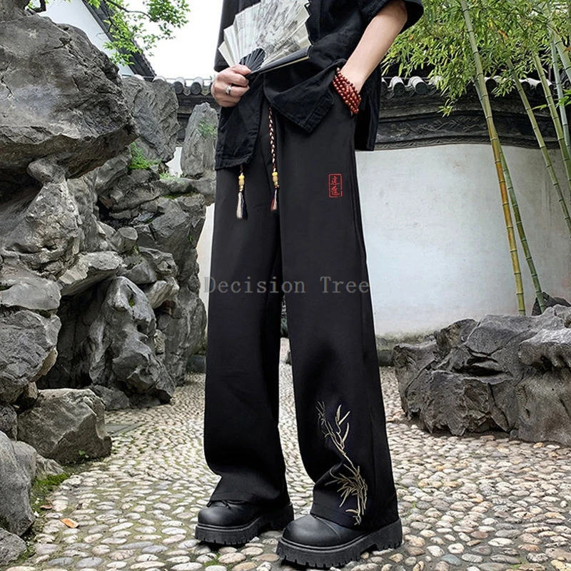 2025 summer popular men's pants fashionable embroidery chinese wide leg straight trousers simple comfortable casual wushu pants
2025 summer popular men's pants fashionable embroidery chinese wide leg straight trousers simple comfortable casual wushu pants