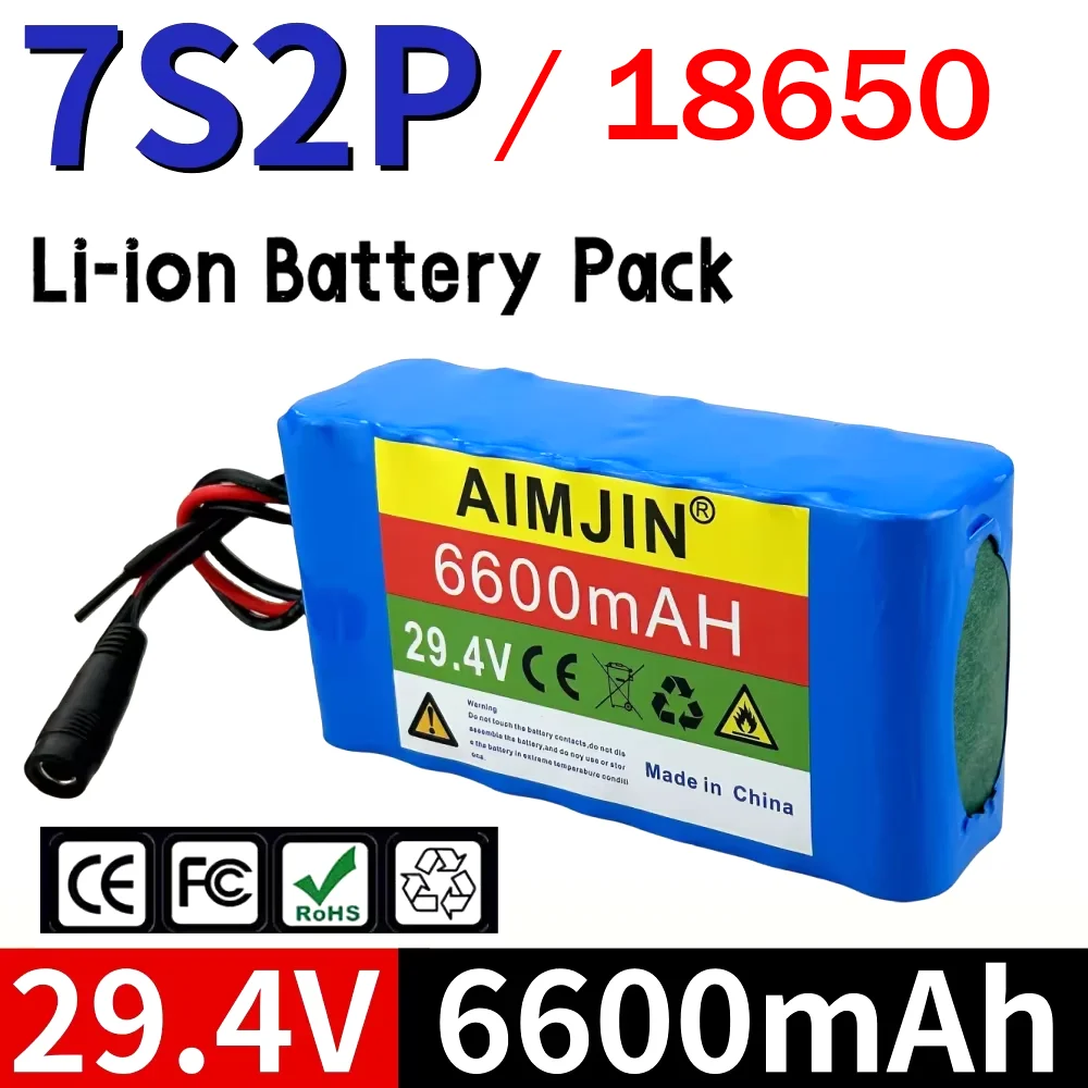 18650 Li-ion Battery 7S2P 29.4V 6600mAh Rechargeable Battery Motorcycle Tricycle Drone Traffic Light Scooter
18650 Li-ion Battery 7S2P 29.4V 6600mAh Rechargeable Battery Motorcycle Tricycle Drone Traffic Light Scooter