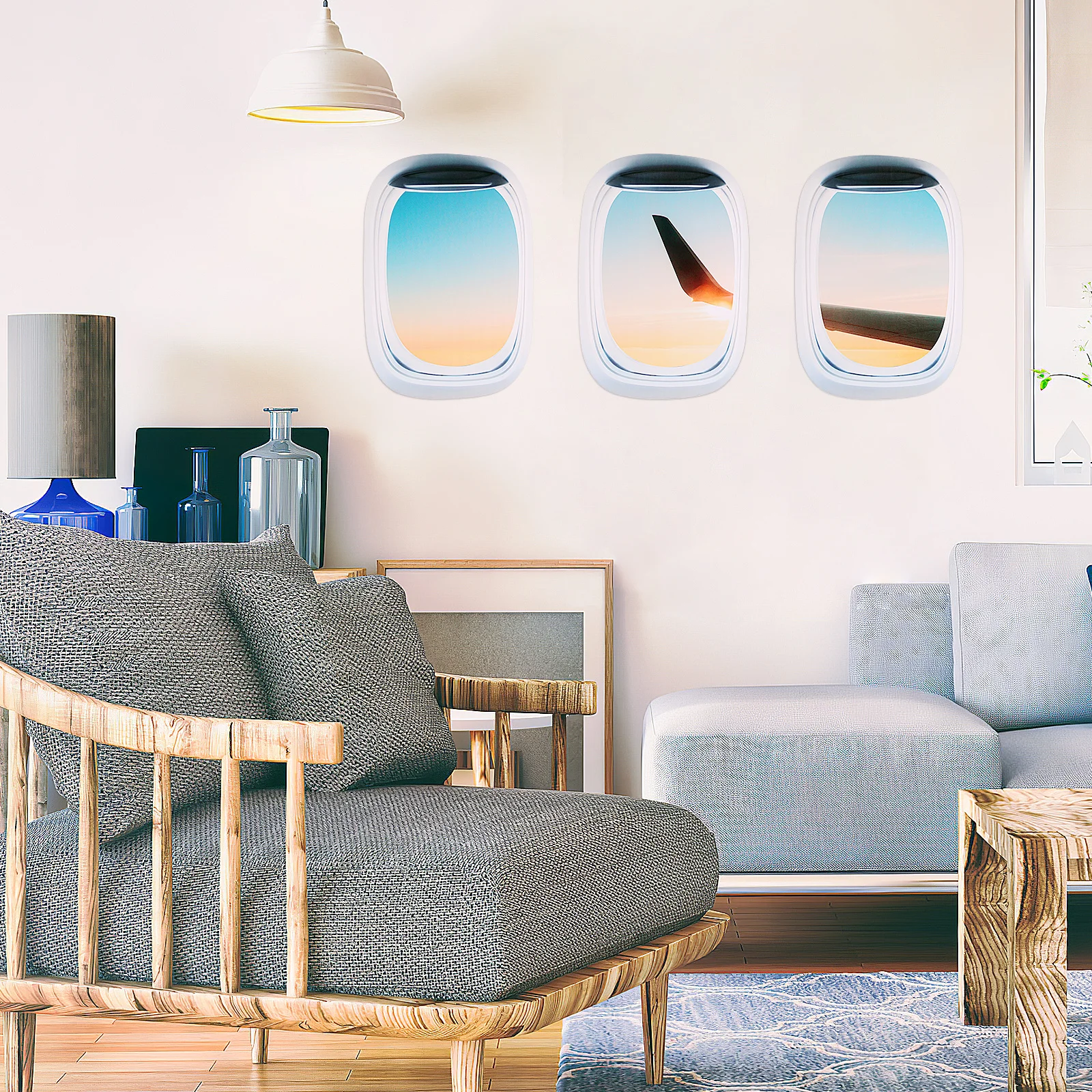 3Pcs 3D Combination Porthole Window Wall Sticker Creative Home Room Decor Self-Adhesive Removable PVC Landscape Wall Decals
3Pcs 3D Combination Porthole Window Wall Sticker Creative Home Room Decor Self-Adhesive Removable PVC Landscape Wall Decals