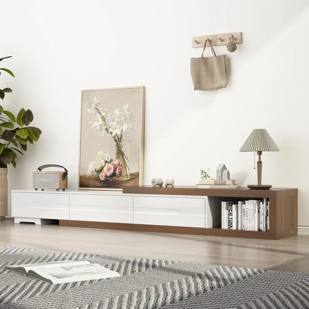 Extendable TV Stand, Modern Entertainment Center for Up to 120 Inch TV, Wood Reversible TV Media Console with 3 Drawers
Extendable TV Stand, Modern Entertainment Center for Up to 120 Inch TV, Wood Reversible TV Media Console with 3 Drawers