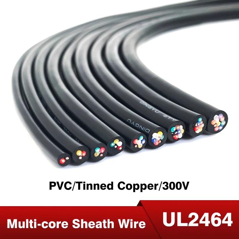 2/5/10M UL2464 Sheathed Wire 28AWG Tinned Copper Signal Cable 2 3 4 5 6 7 8 10 Core Electronic Audio Wires
2/5/10M UL2464 Sheathed Wire 28AWG Tinned Copper Signal Cable 2 3 4 5 6 7 8 10 Core Electronic Audio Wires