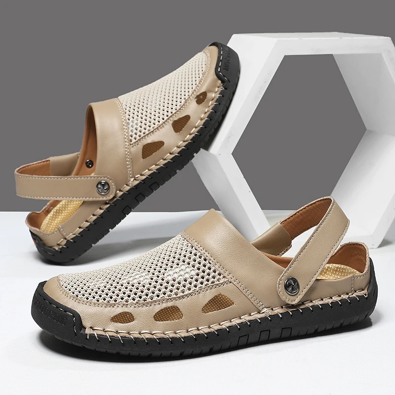 Summer Men Sandals Genuine Leather Mens Casual Shoes Outdoor Men Leather Sandals for Men Beach Shoes Roman mens Shoes
Summer Men Sandals Genuine Leather Mens Casual Shoes Outdoor Men Leather Sandals for Men Beach Shoes Roman mens Shoes