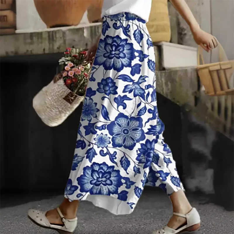 New 2024 Fashion Floral Printed Loose Trousers Summer Thin Straight Beach Long Pants Casual Elastic Waist Pleated Women's Pants
New 2024 Fashion Floral Printed Loose Trousers Summer Thin Straight Beach Long Pants Casual Elastic Waist Pleated Women's Pants