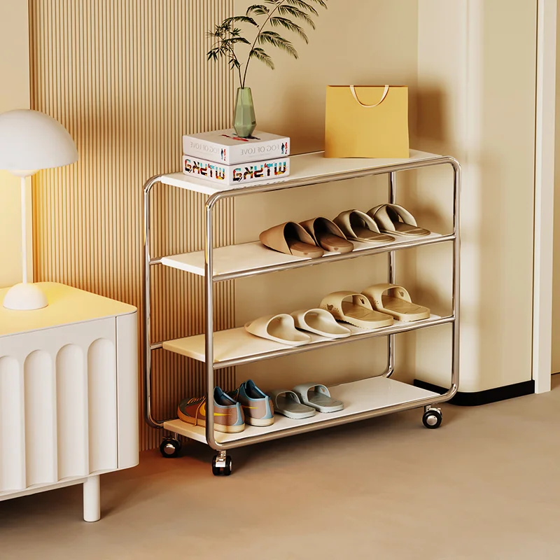 Многоярусная полка для обуви из нержавеющей стали с каркасом из углеродистой стали, на колесиках, пылезащитная, прочная, для прихожей, надежный органайзер
Многоярусная полка для обуви из нержавеющей стали с каркасом из углеродистой стали, на колесиках, пылезащитная, прочная, для прихожей, надежный органайзер