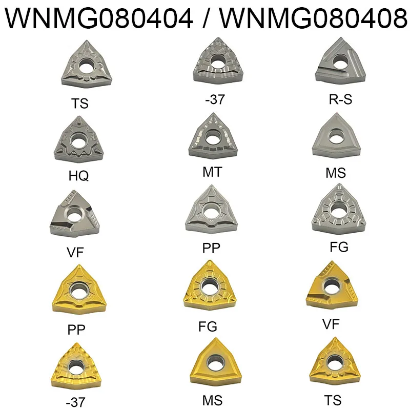 WNMG080404 / WNMG080408 MA HQ MT MS PP VF TS FG R-S Indexable CNC carbide Turning insert External Turning Tools Carbide insert
WNMG080404 / WNMG080408 MA HQ MT MS PP VF TS FG R-S Indexable CNC carbide Turning insert External Turning Tools Carbide insert