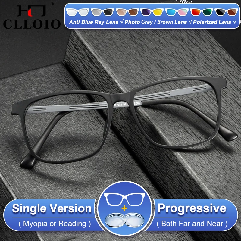 CLLOIO Classic Square Oversize Frame For Men Myopia Glasses Rubber Titanium Anti Blue Light Progressive Prescription Eyeglasses
CLLOIO Classic Square Oversize Frame For Men Myopia Glasses Rubber Titanium Anti Blue Light Progressive Prescription Eyeglasses
