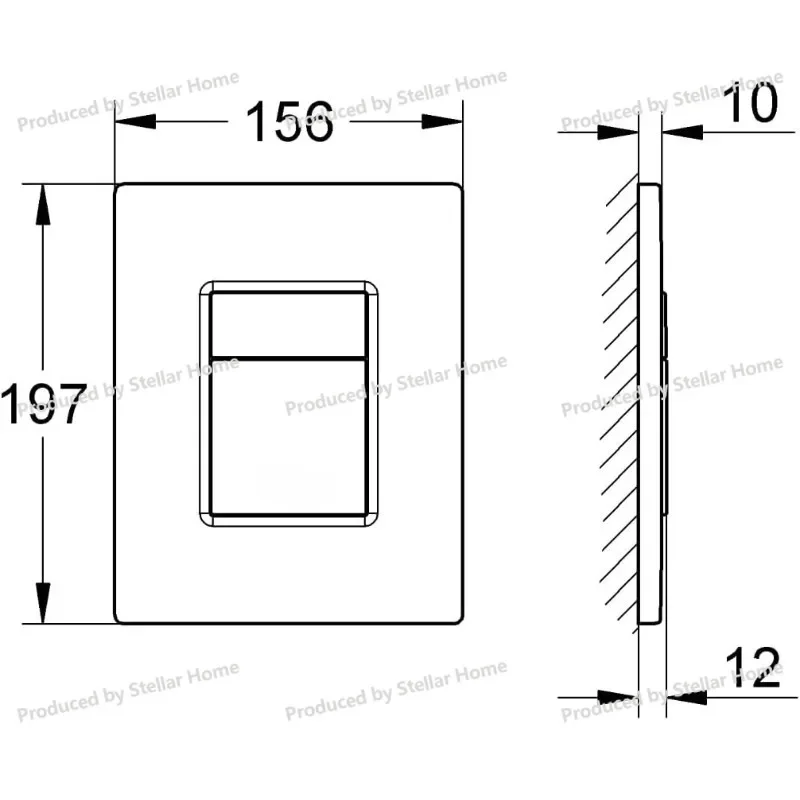 Matte Gold Dual Flush Plate for Grohe Concealed Gd2 Cisterns (water-saving, Pneumatic Drop Valve Av1), 156 X 197mm, 38966kf0
Matte Gold Dual Flush Plate for Grohe Concealed Gd2 Cisterns (water-saving, Pneumatic Drop Valve Av1), 156 X 197mm, 38966kf0