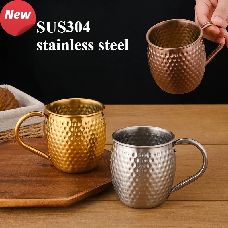 304 Stainless Steel Drum Shape Hammered Mug with Handle Creative Coffee Cup Hammer Texture Beer Cup Mule Cold Drink
304 Stainless Steel Drum Shape Hammered Mug with Handle Creative Coffee Cup Hammer Texture Beer Cup Mule Cold Drink