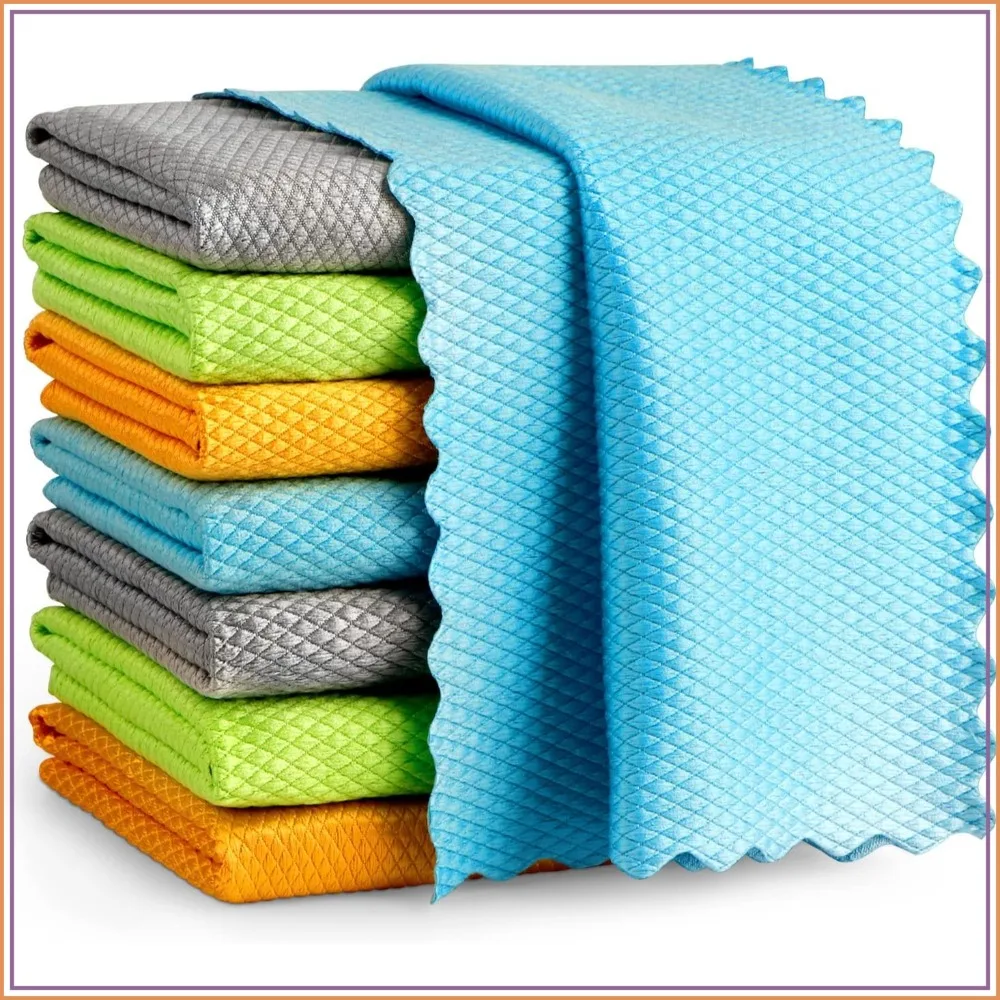 Premium Microfiber Glass Cleaning Cloth, 8PK, Lint Free Magic Cloths for Windows, Mirrors, Stainless Steel, 12x12 Inches
Premium Microfiber Glass Cleaning Cloth, 8PK, Lint Free Magic Cloths for Windows, Mirrors, Stainless Steel, 12x12 Inches