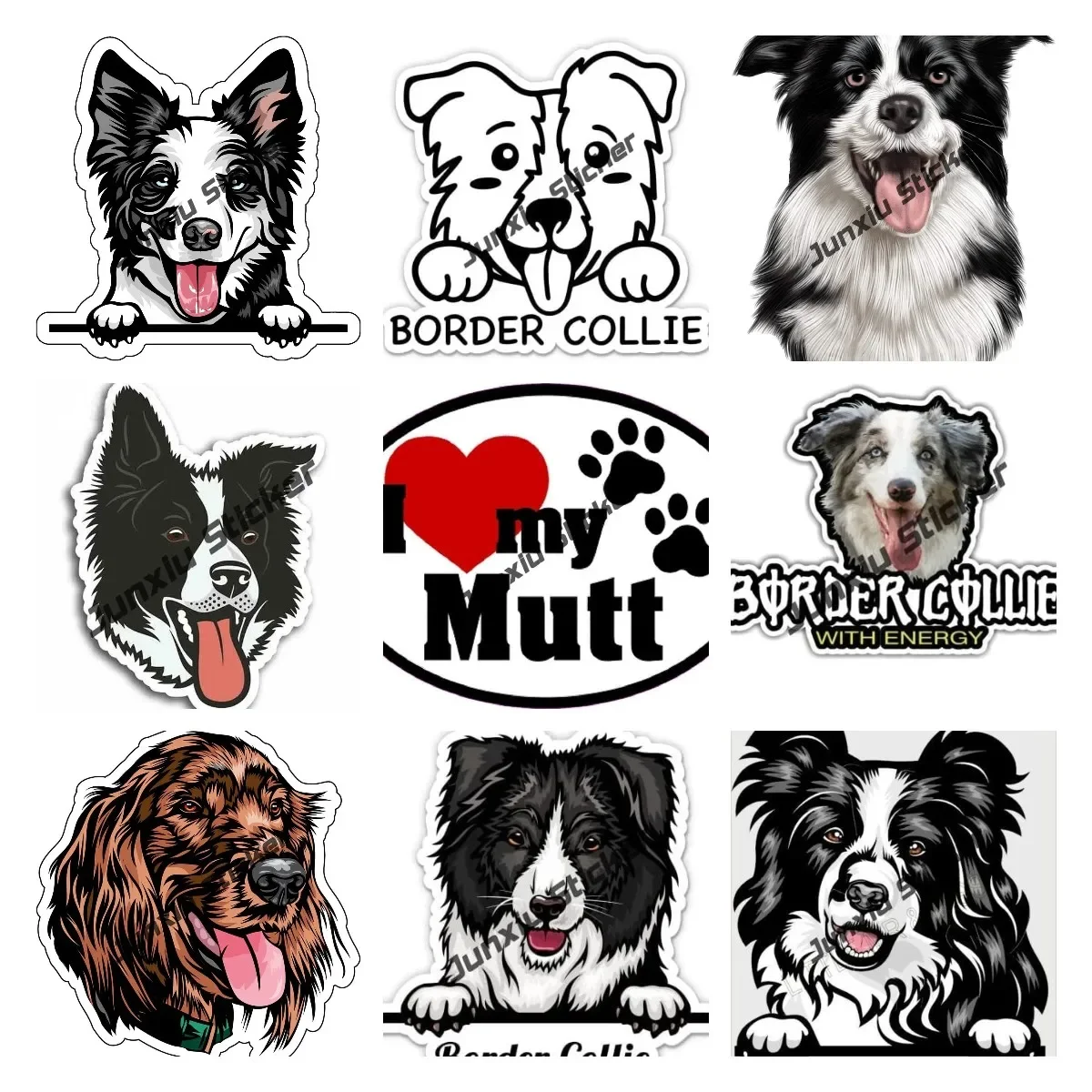 Creativity Border Collie decal I Love My MUTT Sticker Vinyl Cartoon Animals Dog Lover's Oval Decal Sticker Car Accessories
Creativity Border Collie decal I Love My MUTT Sticker Vinyl Cartoon Animals Dog Lover's Oval Decal Sticker Car Accessories