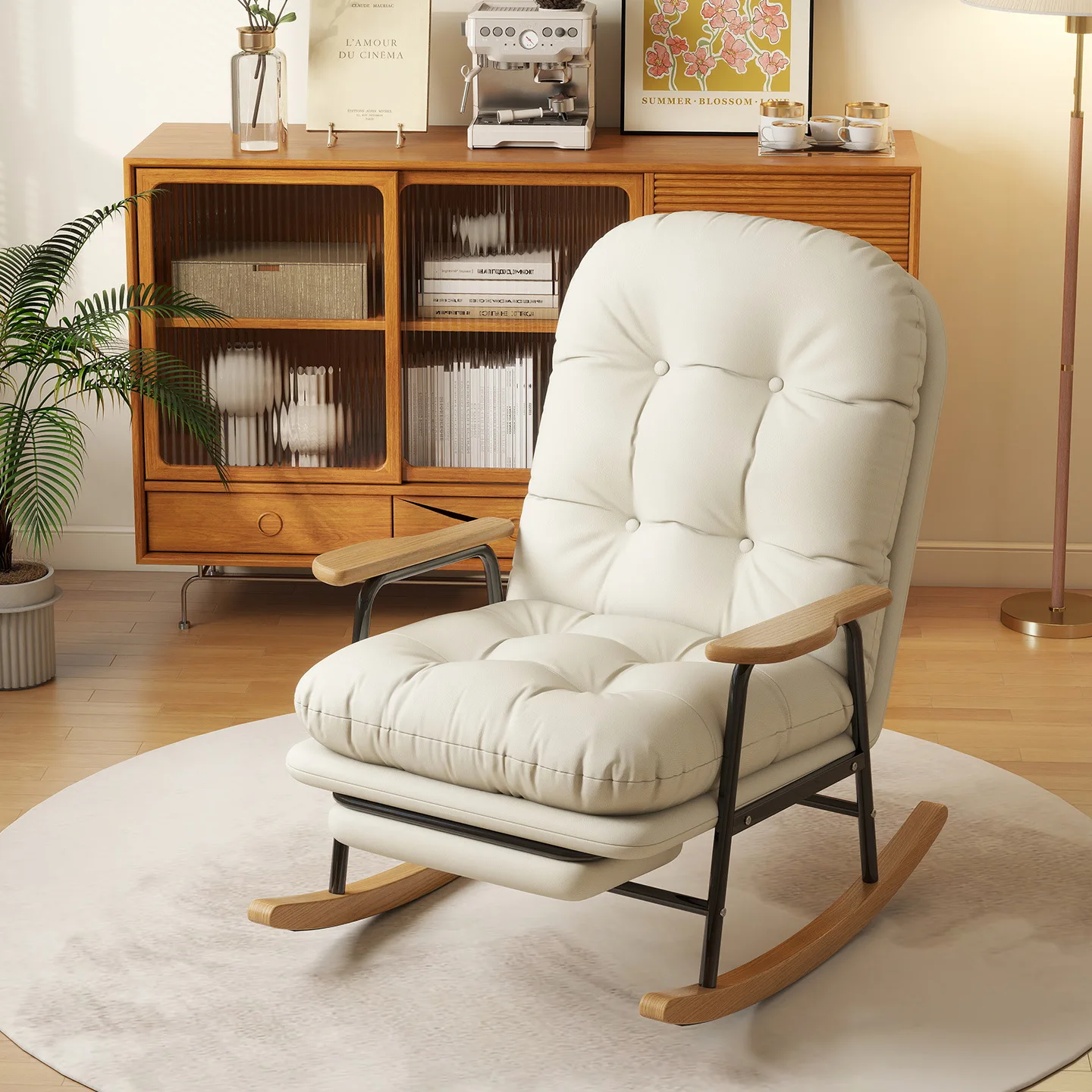 PYJ Solid wood adjustable backrest Adult reclining and sleeping single leisure home lazy recliner
PYJ Solid wood adjustable backrest Adult reclining and sleeping single leisure home lazy recliner