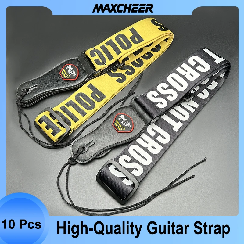 10Pcs Police Line Guitar Strap Adjustable Acoustic Guitar Strap bass Black/Yellow
10Pcs Police Line Guitar Strap Adjustable Acoustic Guitar Strap bass Black/Yellow