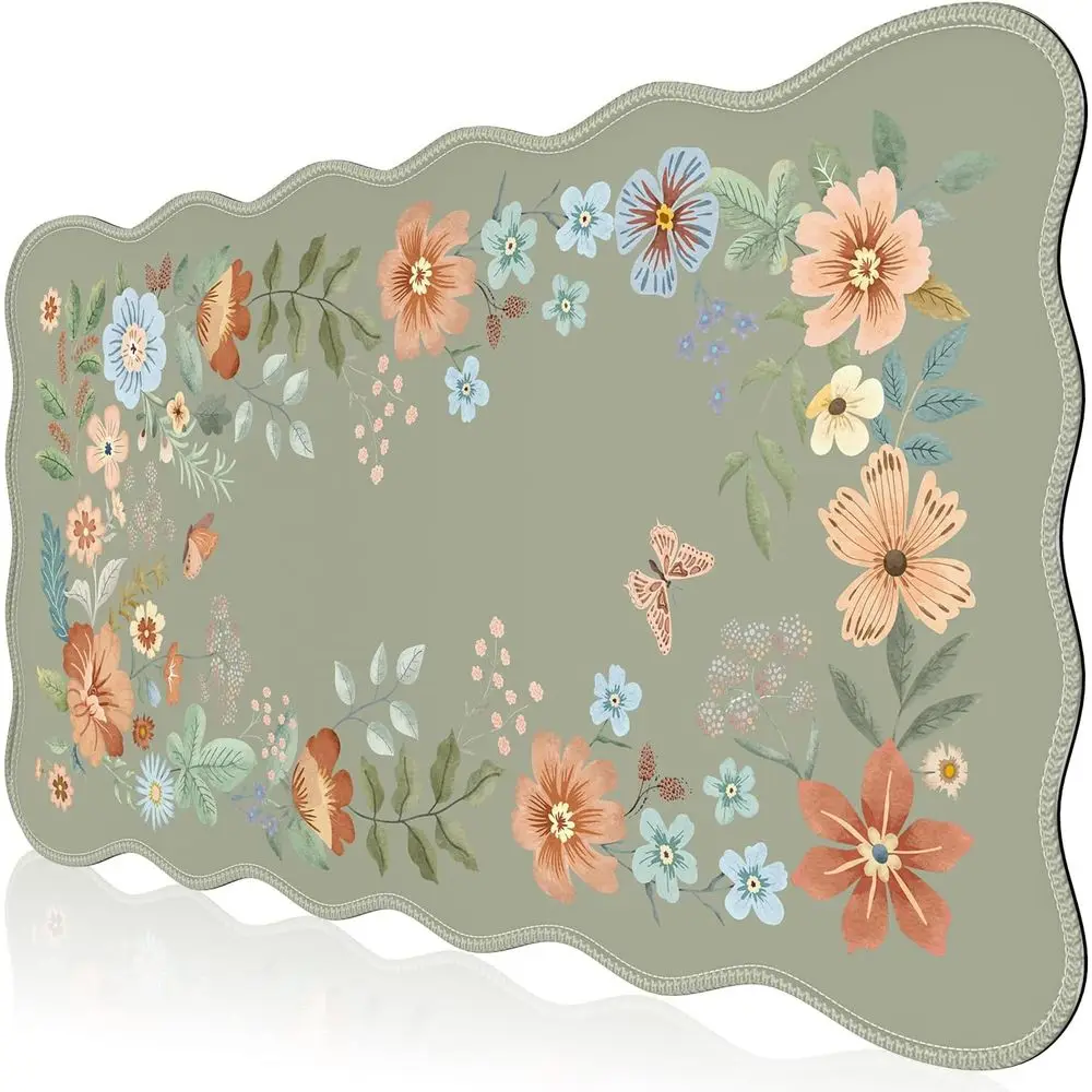 Anti-Slip Large Scalloped Desk Mat with Stitched Edges for Keyboard and Mouse - Bean Green
Anti-Slip Large Scalloped Desk Mat with Stitched Edges for Keyboard and Mouse - Bean Green