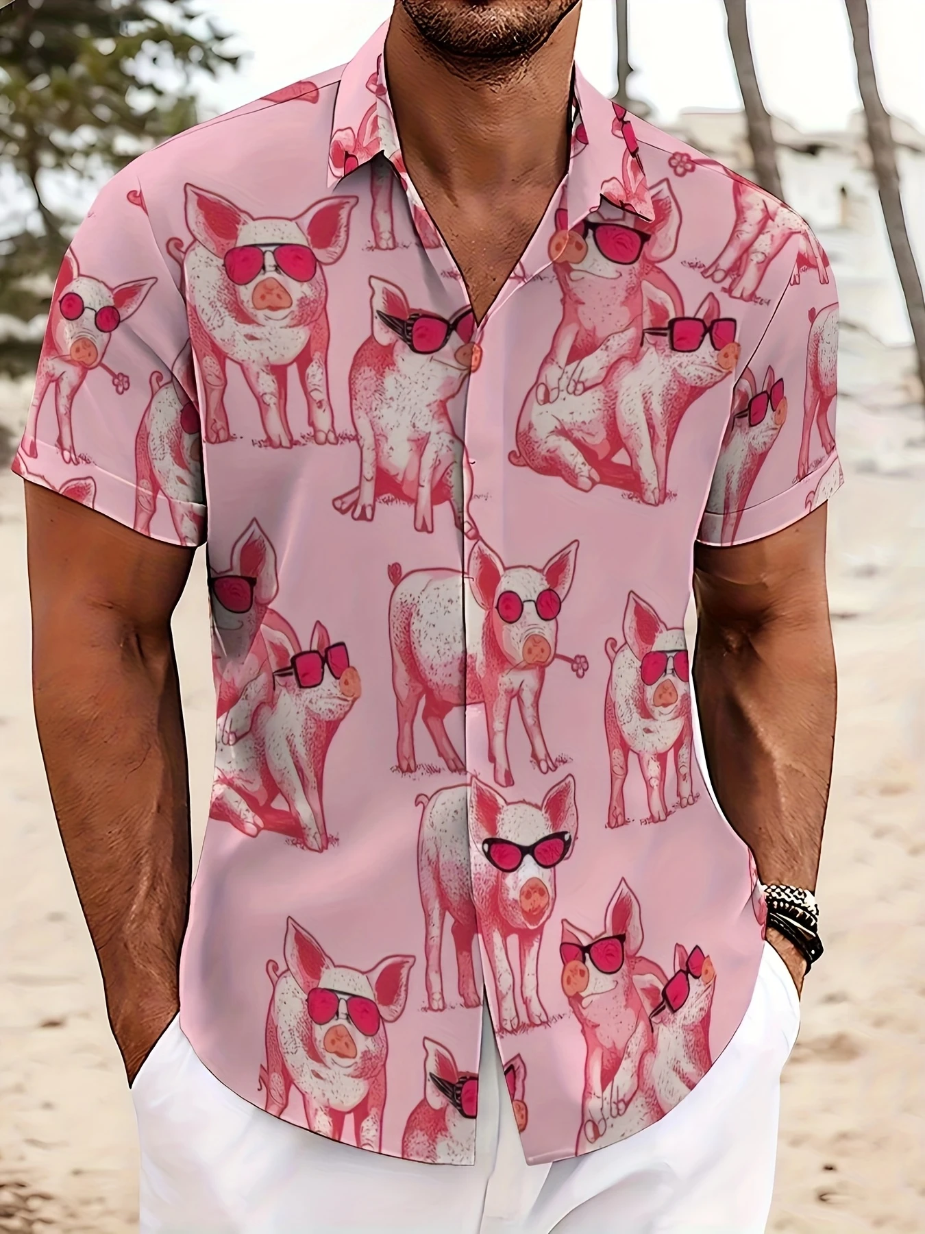 Новинка 2024 года, милые гавайские рубашки с рисунком розового поросенка для мужчин, одежда в стиле Харадзюку, модные блузки с рисунком свиньи и животных, топы унисекс для отпуска
Новинка 2024 года, милые гавайские рубашки с рисунком розового поросенка для мужчин, одежда в стиле Харадзюку, модные блузки с рисунком свиньи и животных, топы унисекс для отпуска