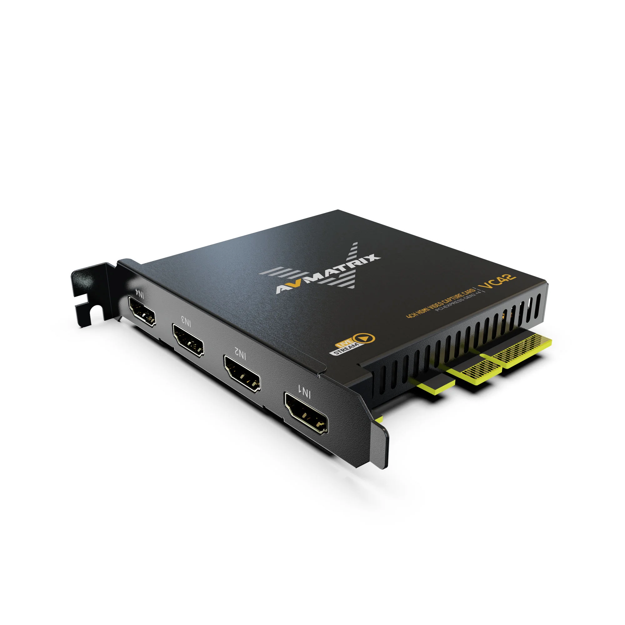 AVMATRIX VC42 4-Channel for HDMI Video Capture Card 4K PCIe for Gaming Xbox Camera-Audio Features with for HDMI Output
AVMATRIX VC42 4-Channel for HDMI Video Capture Card 4K PCIe for Gaming Xbox Camera-Audio Features with for HDMI Output