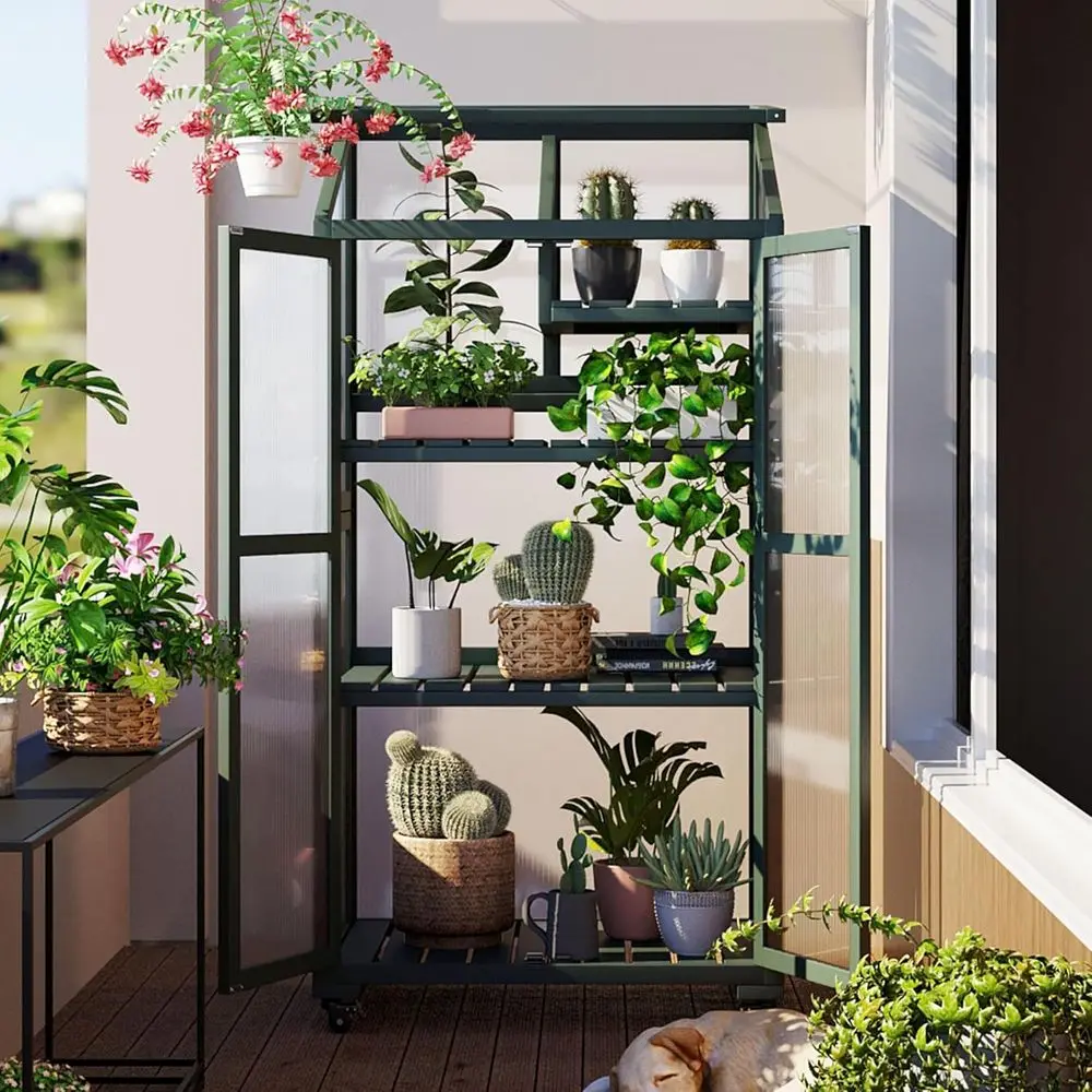 62 Large Portable Greenhouse with Wheels, Adjustable Shelves for Indoor or Outdoor Use
62 Large Portable Greenhouse with Wheels, Adjustable Shelves for Indoor or Outdoor Use