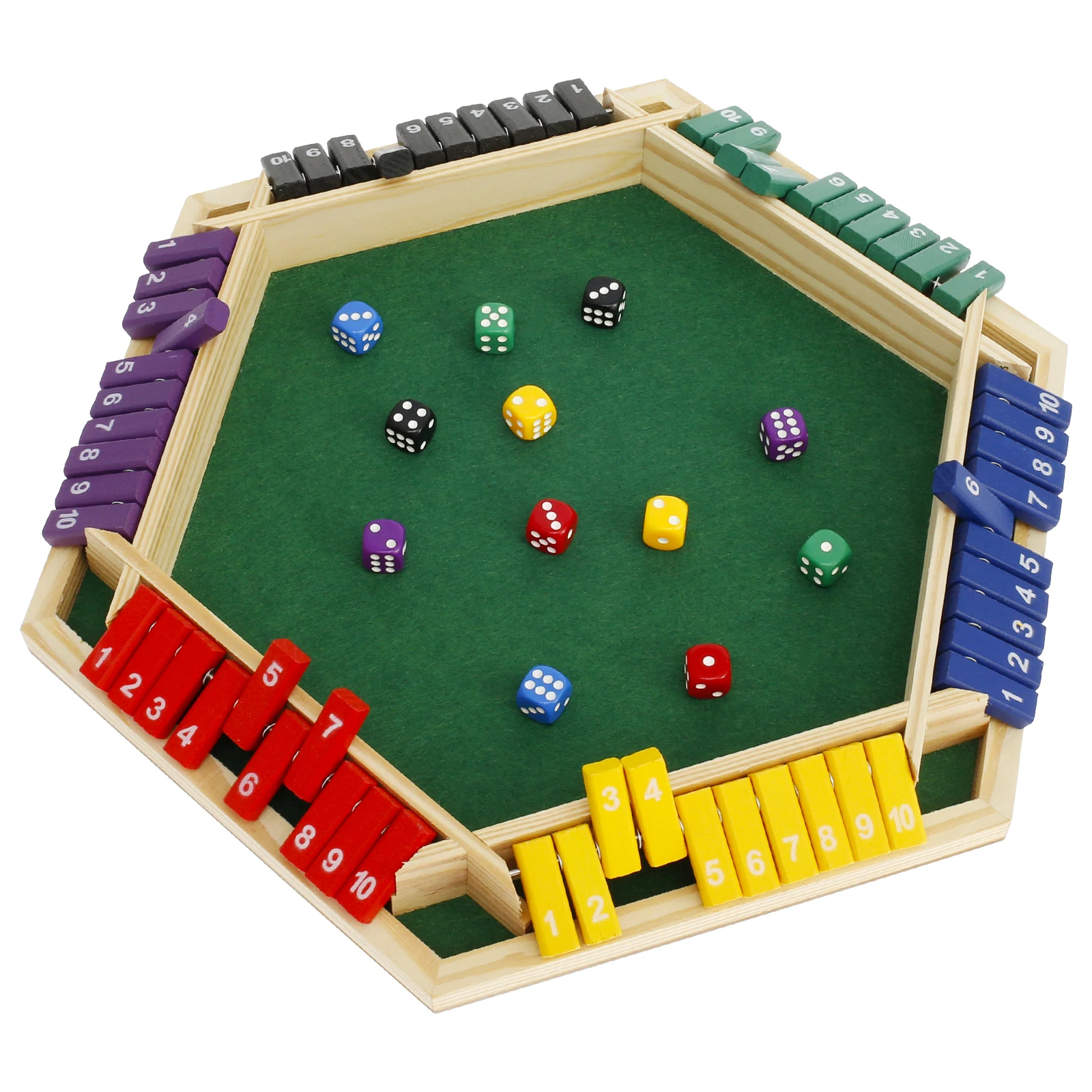 Shut The Box Dice Game 2-6 Player Family Wooden Board Table Math Games for Parent Child Board Game Bar Party Leisure Pluzz Game
Shut The Box Dice Game 2-6 Player Family Wooden Board Table Math Games for Parent Child Board Game Bar Party Leisure Pluzz Game