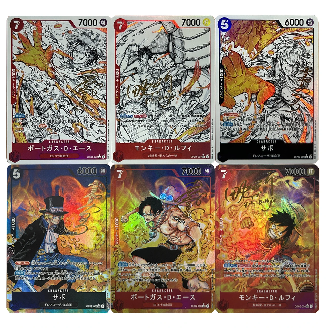 One Piece Portgus D. Ace Sabo DIY Rough Color Bronzing Craft Collection Card Anime Flame Monkey D. Luffy Game Color Flash Card
One Piece Portgus D. Ace Sabo DIY Rough Color Bronzing Craft Collection Card Anime Flame Monkey D. Luffy Game Color Flash Card