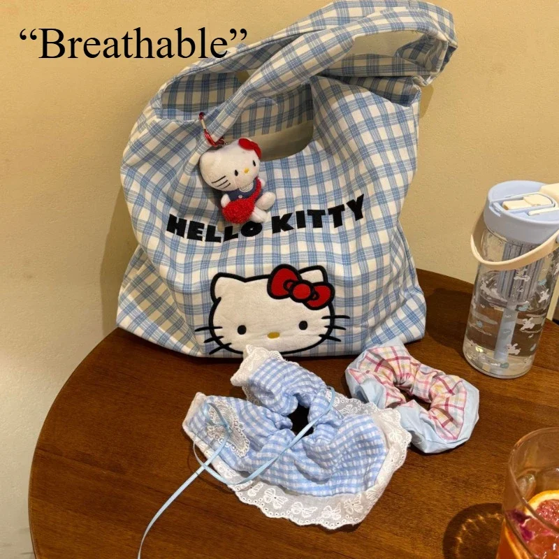 Hello Kitty Blue Plaid Shoulder Bag Women 2024 Kawaii Crossbody Purse Cute Cat Print Handbag Casual Tote Bag for Girls Fashion
Hello Kitty Blue Plaid Shoulder Bag Women 2024 Kawaii Crossbody Purse Cute Cat Print Handbag Casual Tote Bag for Girls Fashion