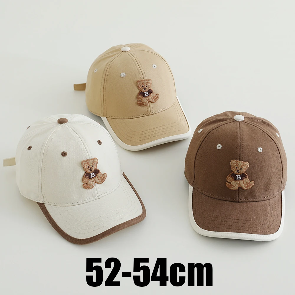 Children Baseball Cap 52-54cm Cotton Spring Summer Cap for Kids Girl Boy Sun Hats Cute Bear Label
Children Baseball Cap 52-54cm Cotton Spring Summer Cap for Kids Girl Boy Sun Hats Cute Bear Label