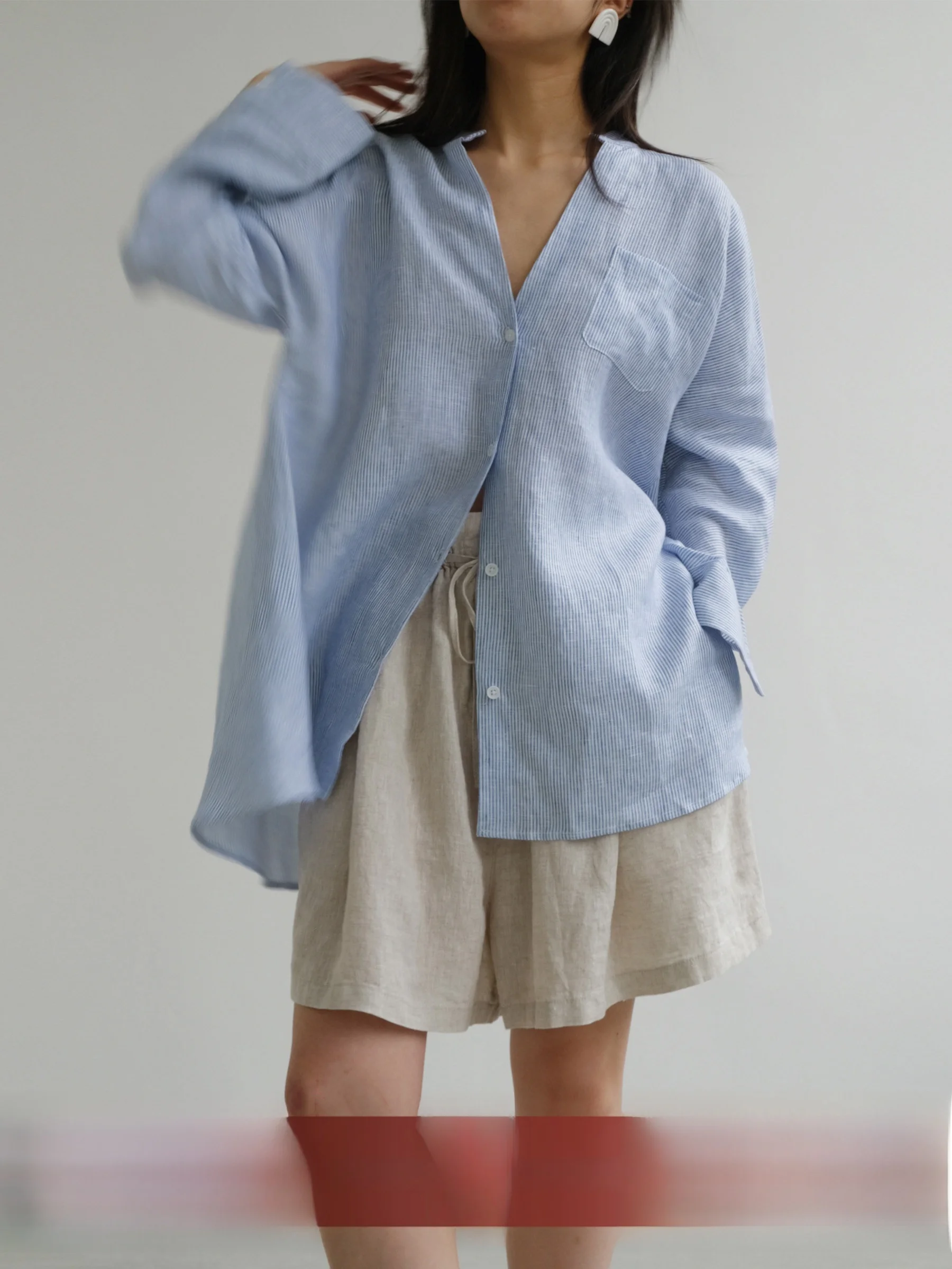 Pure Linen Loose V-Ne Umbrella Design irt Japanese Sle Stand Collar Sun Protection Air Conditioning Women's Busin Ca...
Pure Linen Loose V-Ne Umbrella Design irt Japanese Sle Stand Collar Sun Protection Air Conditioning Women's Busin Ca...