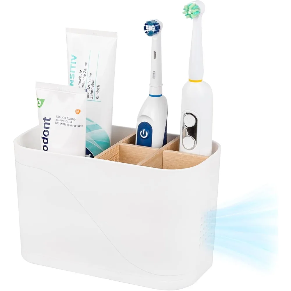 Держатели для зубных щеток для ванных комнат, держатель для электрических зубных щеток с бамбуковыми разделителями, детская зубная щетка и органайзер для зубной пасты для
Держатели для зубных щеток для ванных комнат, держатель для электрических зубных щеток с бамбуковыми разделителями, детская зубная щетка и органайзер для зубной пасты для