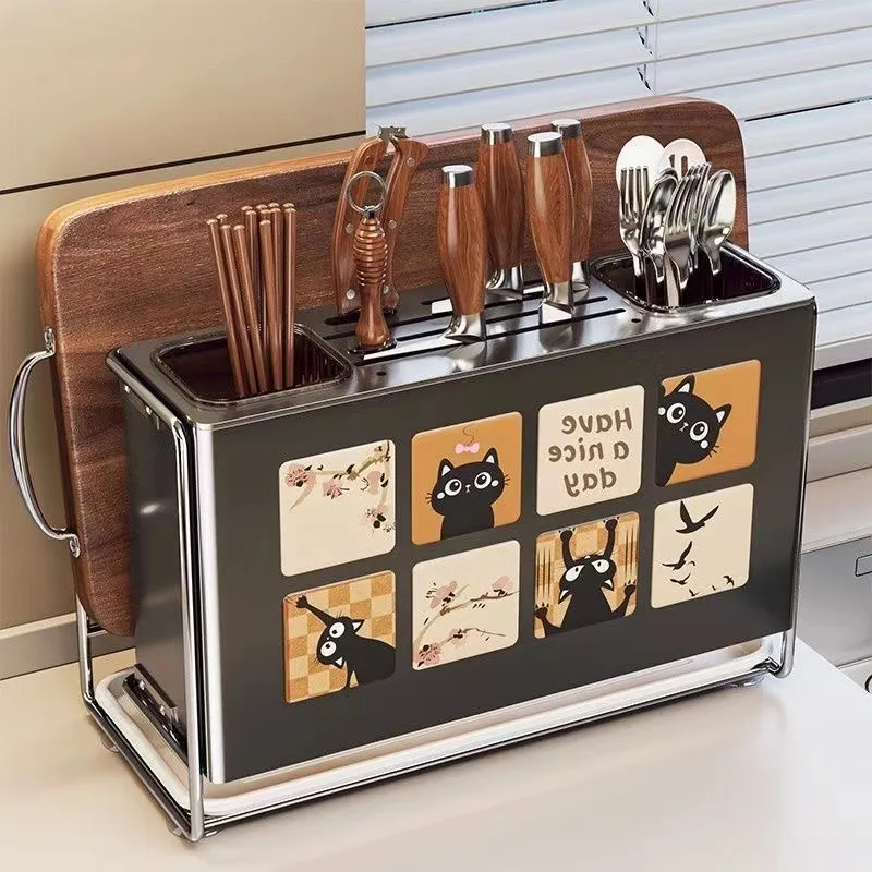 Cute Exquisite Knife Holder Shelf Multifunctional Magnetic Knife Holder Integrated Kitchen Supplies Support De Couteaux XY40DJ
Cute Exquisite Knife Holder Shelf Multifunctional Magnetic Knife Holder Integrated Kitchen Supplies Support De Couteaux XY40DJ