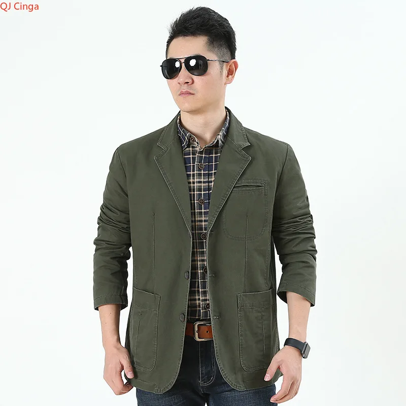 Army Green Men's Long-sleeve Suit Jacket, Blue Denim Coats, Black and Khaki Blazers, New 2026.
Army Green Men's Long-sleeve Suit Jacket, Blue Denim Coats, Black and Khaki Blazers, New 2026.