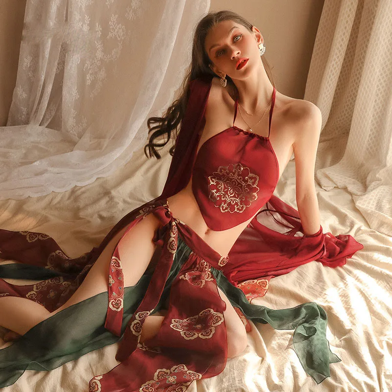 2022's Latest Erotic Lingerie Sexy Belly Outback Seduction Split Long Skirt Hot Retro Women's Uniform Set
2022's Latest Erotic Lingerie Sexy Belly Outback Seduction Split Long Skirt Hot Retro Women's Uniform Set