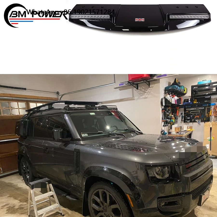 New Product Carbon Fiber Roof Spoiler With Led Lights for RR Defender 110 Roof Spoiler With Led Lights Car Exterior Accessories
New Product Carbon Fiber Roof Spoiler With Led Lights for RR Defender 110 Roof Spoiler With Led Lights Car Exterior Accessories