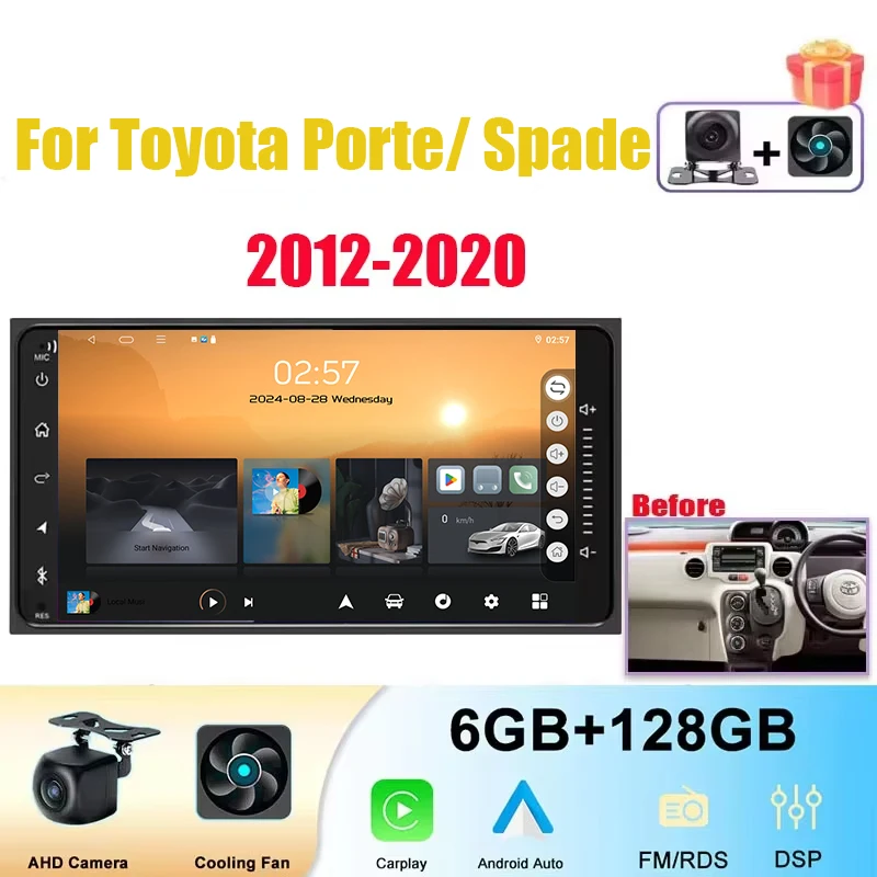 7'' For Toyota Porte/ Spade 2012-2020 2DIN Car Radio DSP Android Multimedia Player Carplay GPS BT WiFi Navigation Head Unit
7'' For Toyota Porte/ Spade 2012-2020 2DIN Car Radio DSP Android Multimedia Player Carplay GPS BT WiFi Navigation Head Unit