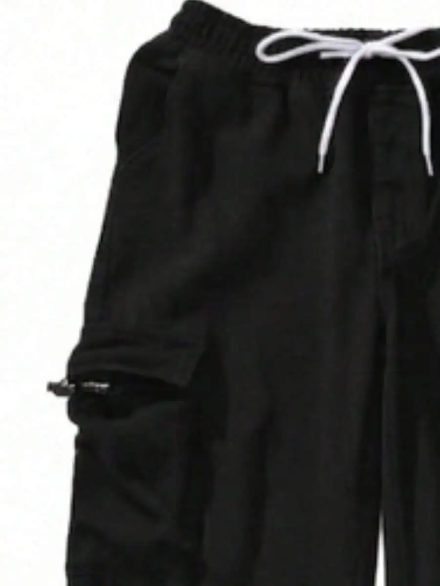 Womens Elastic Waist Cargo Pants With Drawstring And Flap Pockets Loose Wide Leg Trousers
Womens Elastic Waist Cargo Pants With Drawstring And Flap Pockets Loose Wide Leg Trousers