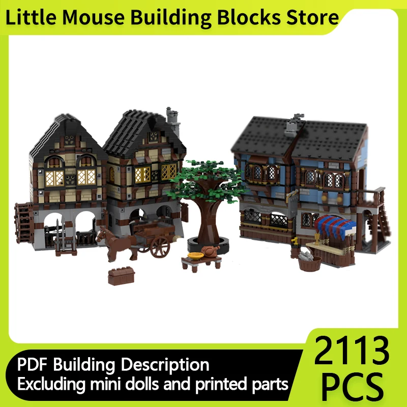Medieval Castle Model MOC Building Bricks Town Market Square Modular Technology Gifts Holiday Assemble Children Toys Suit
Medieval Castle Model MOC Building Bricks Town Market Square Modular Technology Gifts Holiday Assemble Children Toys Suit