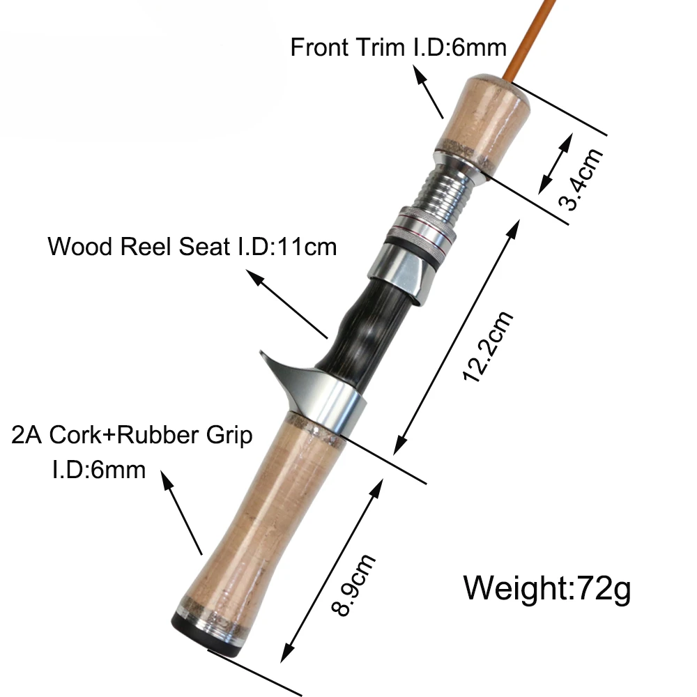 #Cork+Rubber Grip Wood Reel Seat Spinning Casting Handle Kits Trout Rod Building
#Cork+Rubber Grip Wood Reel Seat Spinning Casting Handle Kits Trout Rod Building