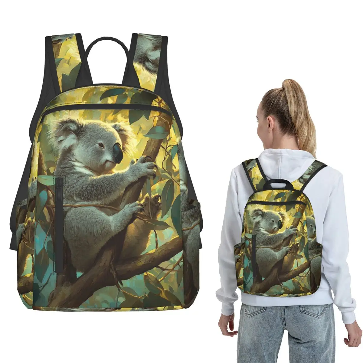 Baby Koala Bear Hug A Branch Backpack Daypack Children BookBag School Bag Shoulder Bags for Men Women
Baby Koala Bear Hug A Branch Backpack Daypack Children BookBag School Bag Shoulder Bags for Men Women