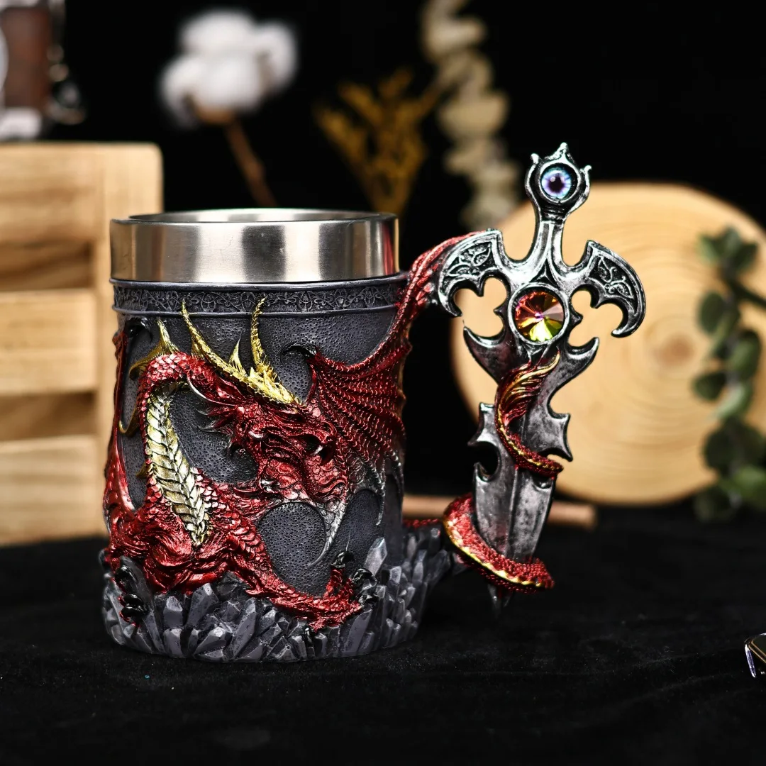 Dragon Beer Resin Tankard 304 Stainless Steel Medieval Tea Cup Coffee Beer Mug Copper Color New Party Bar
Dragon Beer Resin Tankard 304 Stainless Steel Medieval Tea Cup Coffee Beer Mug Copper Color New Party Bar