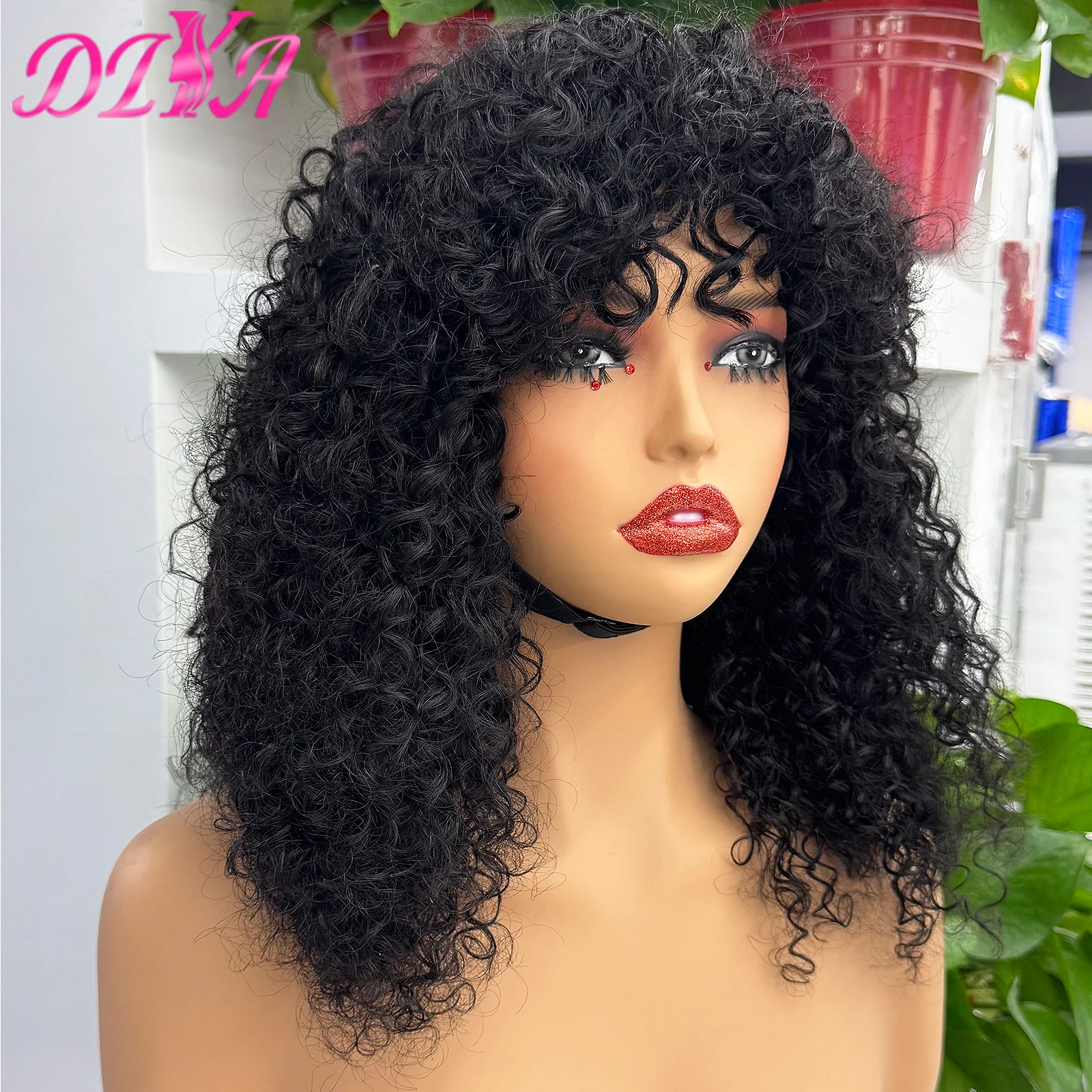 250% Density Water Wave Curly Human Hair Wig with Bangs 16inch Full Machine Made Jerry Curly Bob Human Hair Wigs for Women
250% Density Water Wave Curly Human Hair Wig with Bangs 16inch Full Machine Made Jerry Curly Bob Human Hair Wigs for Women