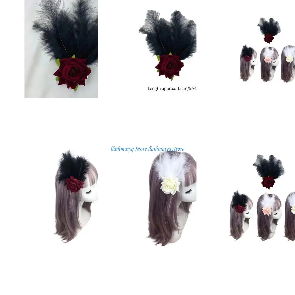 573B Rose Hair Pin Halloween Bride Taking Photo Ponytail Hair Clip
573B Rose Hair Pin Halloween Bride Taking Photo Ponytail Hair Clip