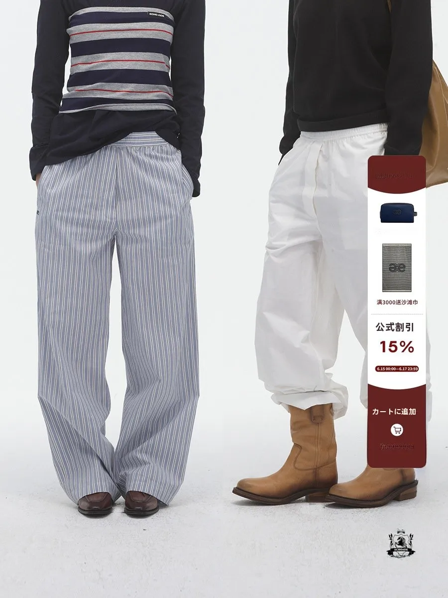 Ade Casual Striped Loose Fit Comfortable Waist Design Skin-friendly Straight Leg Pants Ladies Cotton Long Trousers
Ade Casual Striped Loose Fit Comfortable Waist Design Skin-friendly Straight Leg Pants Ladies Cotton Long Trousers